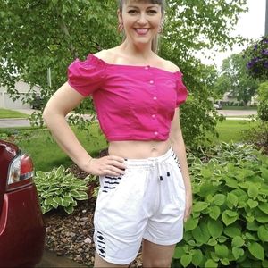 1980's 1990's NAUTICAL COTTON SHORTS